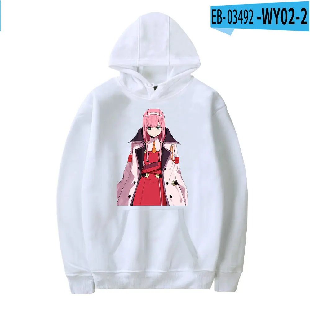 

Mens Women Anime Sweatshirt DARLING In The FRANXX Hoodies Zero Two Hoodie Kawaii Boys Girls Children Zero Two Sweatshirt
