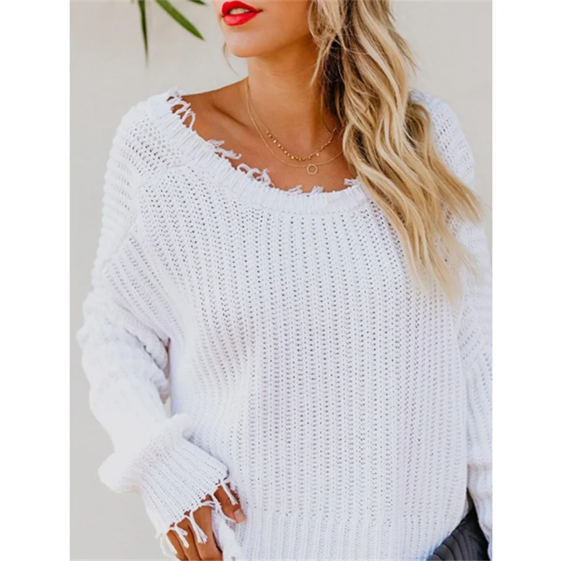 Женские свитера модный осенний свитер 2020 женский сексуальный корейский вязаный