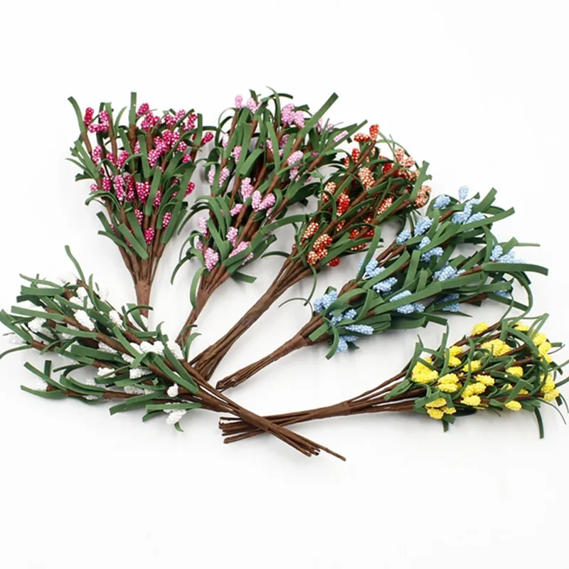 WedFavor 16 см длинные Искусственные Пены Pip БЕРРИ ветки фруктов и цветов по оптовой