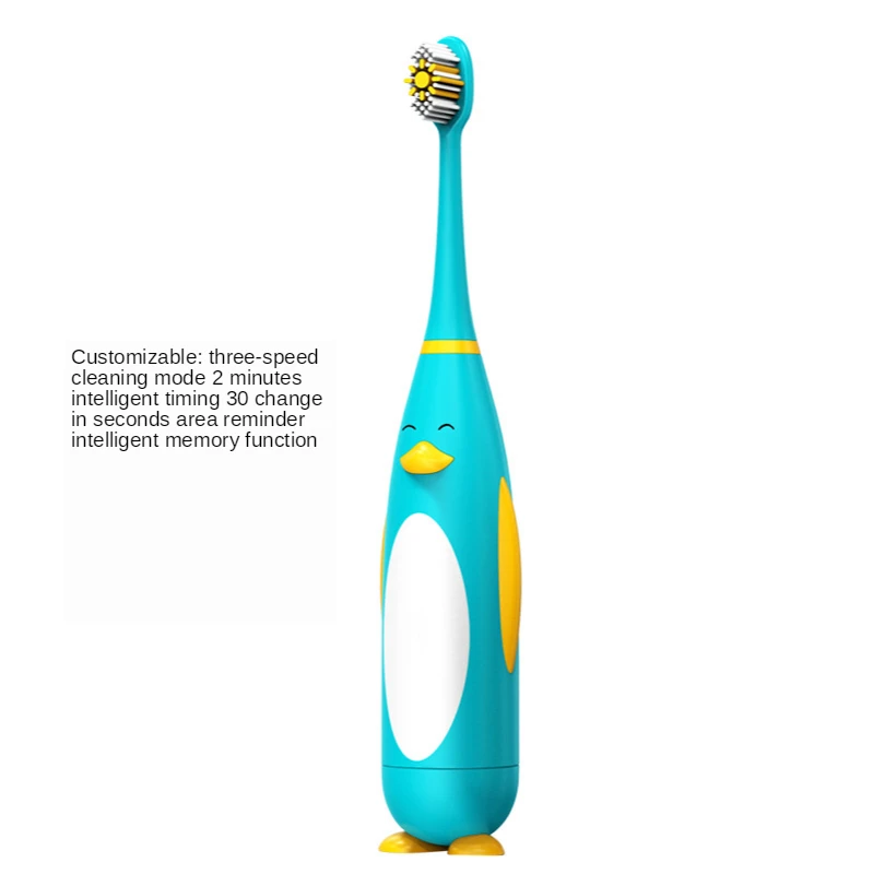 

[bottom price]Children's electric toothbrush/Sonic/smart/soft fur/cartoon/three-gear/waterproof/blue