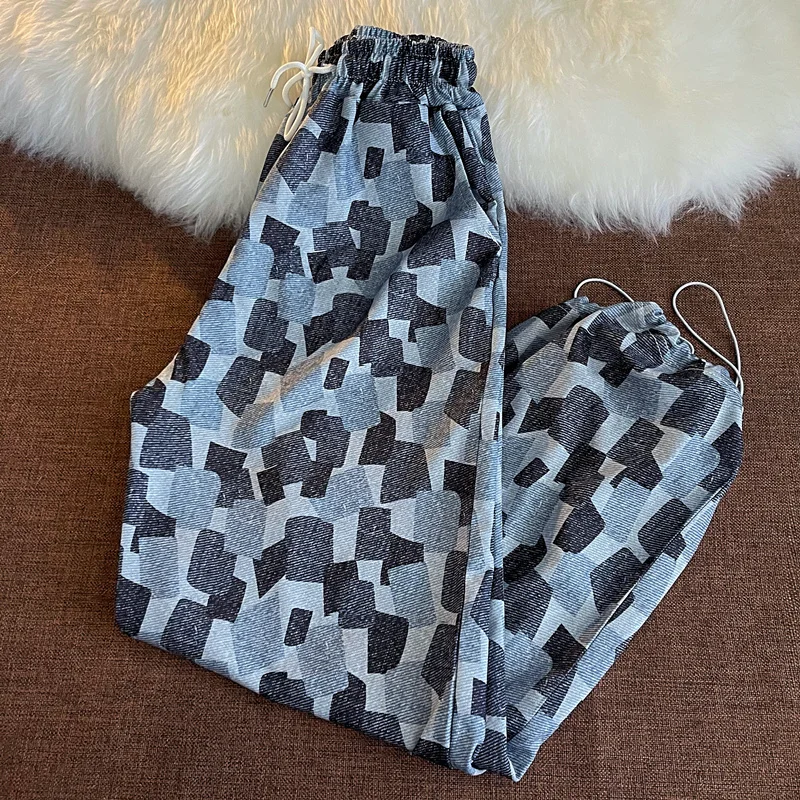 

Повседневные брюки в гонконгском ретро-стиле, женские брюки с завязками для ног, стильный дизайн, особый интерес, модный бренд в стиле Харад...