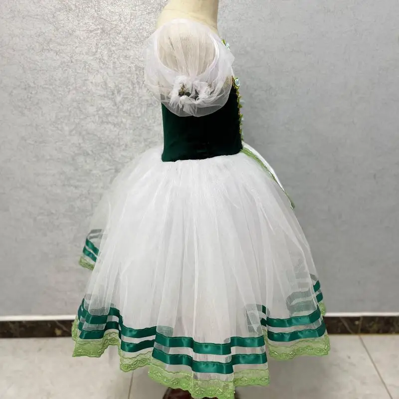 Балетное платье для девочки Жизель длинное романтическое профессиональное