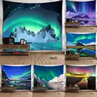 Aurora Borealis гобелен настенный Декор Мандала мечта печатных гобелен из полиэфира для гостиной фон ковер Декор