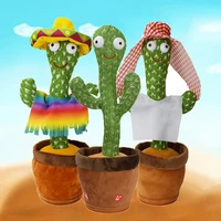 dancing cactus toys speak electronic plush usb toys cactus repeat singing doll twisting dancer talking funny christmas gifts