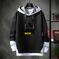 cool patchwork sweatshirt men hip hop hoodies long sleeve pullover male contrast color streetwear hoodies men brand tops