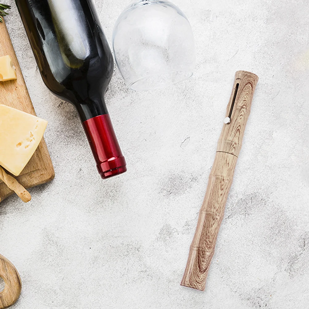 

Bamboo Shape Air Pressure Wine Bottle Opener with Foil Cutter Wine Stoppers Suitable for Wine Lovers Easy to Open Bottle