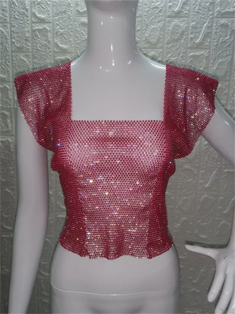 2019 блестящие женские вечерние майки стразы летние пляжные бюстье с кристаллами