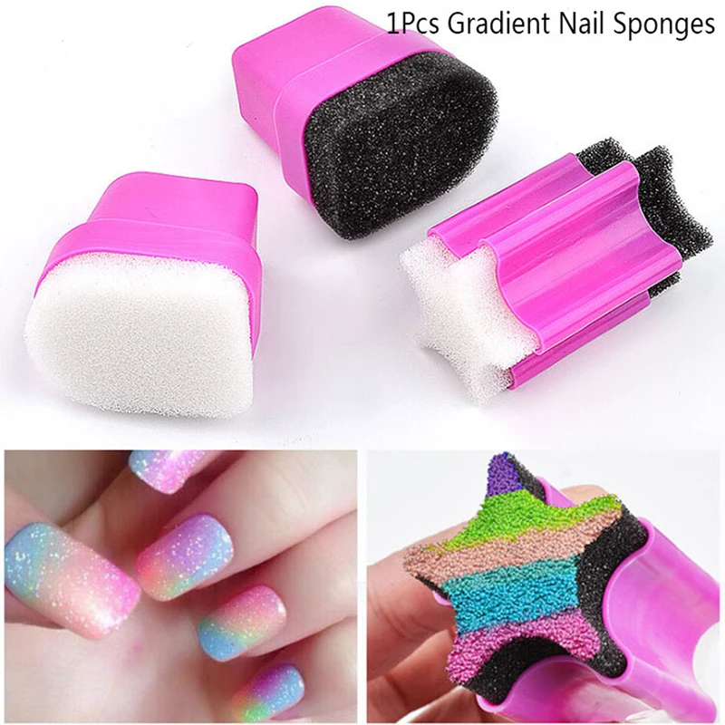 1 шт. градиентные губки для ногтей буферные пилки гель изменения цвета лак
