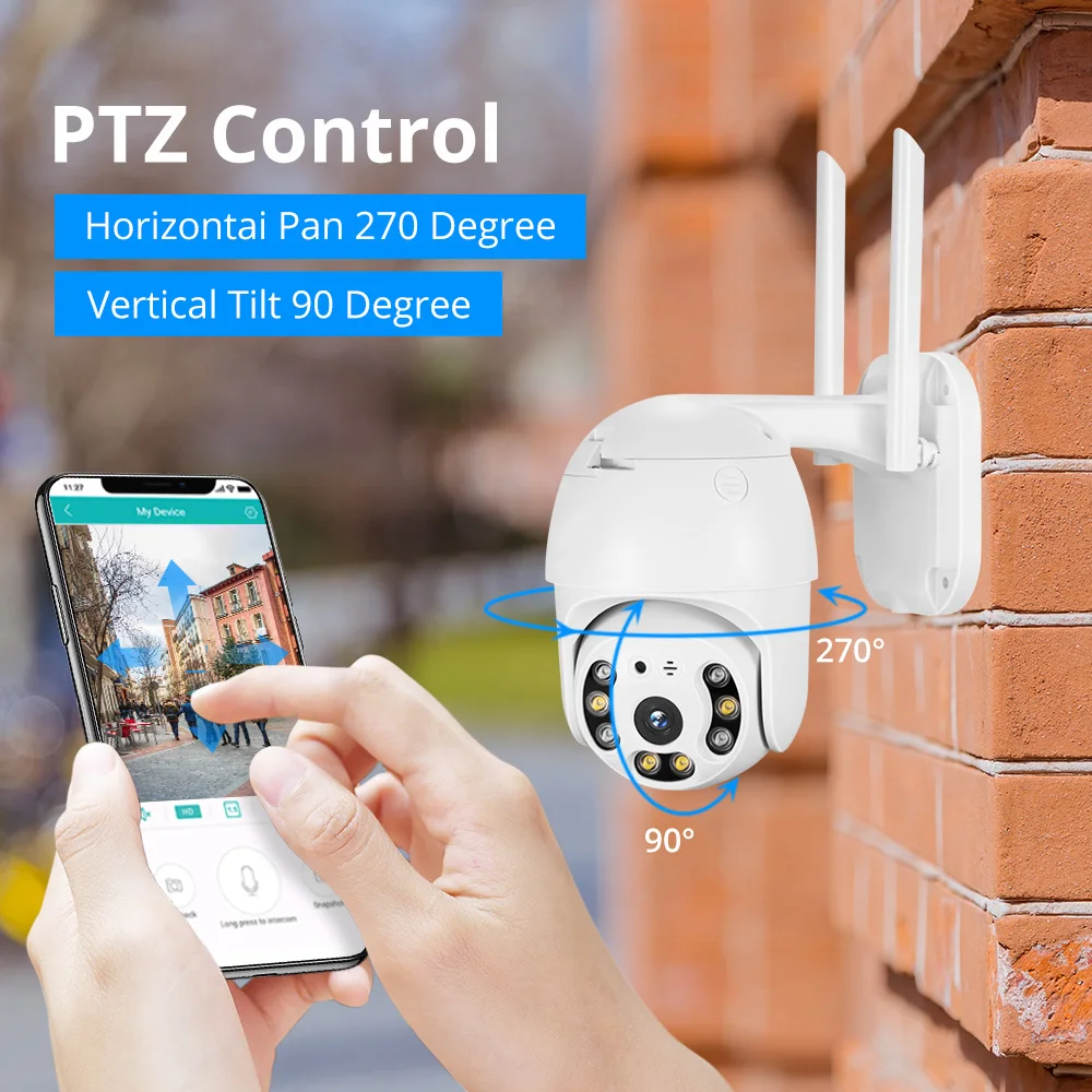 MISECU PTZ купольная WIFI IP камера 5MP Onvif наружная беспроводная IR 30m Ночная полноцветная