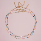 Go2Boho красочные бисер Miyuki бусы ожерелья Женские Ювелирные изделия оригинальные ювелирные изделия длинное ожерелье для женщин 2021 тренд подарок цепочка на шею