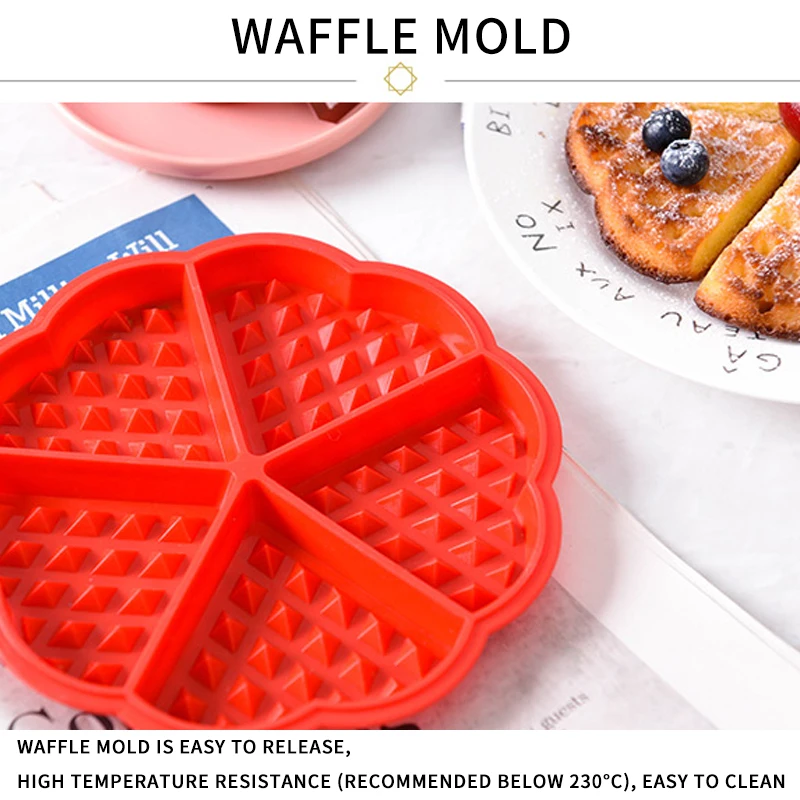 

Eco-Friendly Silicone Waffles Mould Household Shaped Square Waffle Muffin Cake Mould Waffle Making Tool Kitchen Baking Supplies
