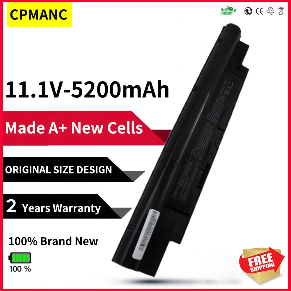 Cpmanc Vostro Bateria de Célula para Dell Inspiron 13z N311z 14z N411z V131 268×5 N2dn5 H2xw1 Jd41y 3121257 Baterias p/ laptop