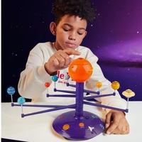 solar system planetary model 8 planets set kids science steam projector puzzle toys rotating astrometer for baby education toys