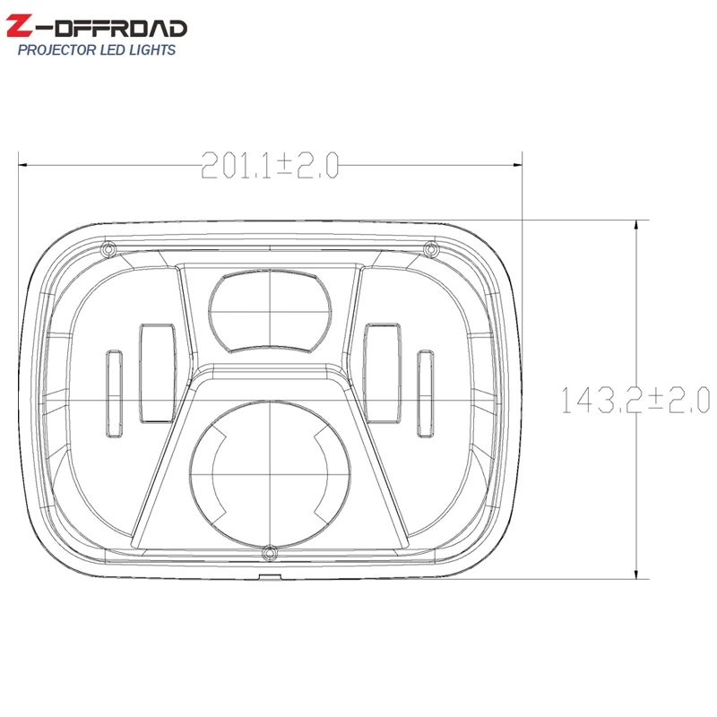 2шт фары 5х7 светодиодный H4 Plug &amp Play проектор с Hi/Lo луч освещения для Jeep Cherokee XJ Comanche