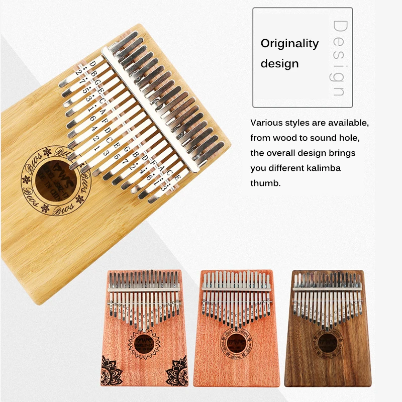 

kalimba 17 key Thumb Piano Mahogany Wooden mbira musical instrumentos musicales instruments calimba machine perfect gift