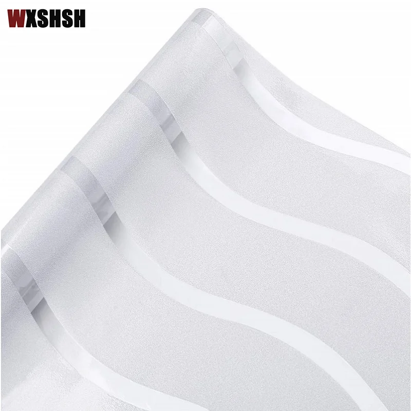 Полосатая волнистая оконная наклейка декоративная статическая липкая виниловая