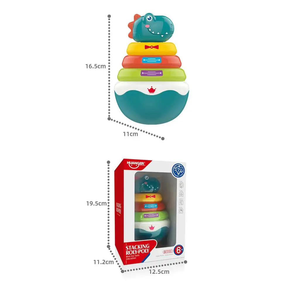 Baby Tumbler Toys Colorful Stacking Nesting Educational Rainbow Rattle Rings Early Learning Sensory With D | Игрушки и хобби