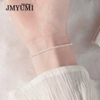 jmyumi 925 sterling silver sparkling bracelet for women couples new trendy elegant wedding party jewelry gifts wholesale