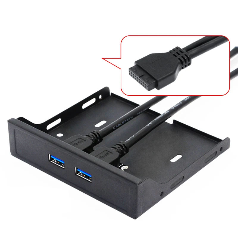 QINDIAN 20-контактный 2-портовый USB-концентратор 3 0 USB3.0 адаптер для кабеля передней