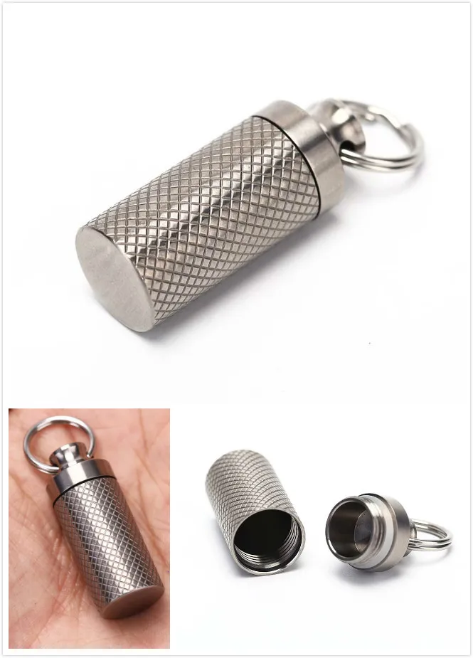 Новый Открытый Водонепроницаемый канистра из титанового сплава медицины