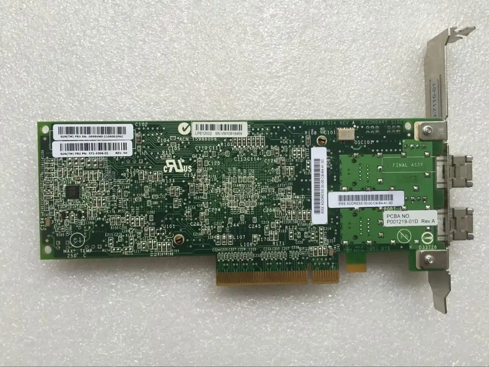Sun 371-4306-01 эмулекс LPE12002 двухпортовый 8 Гб FC PCIe 2x Avago AFBR-5705APZ-ELX | Компьютеры и офис