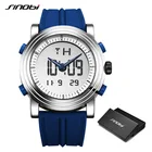 Мужские спортивные цифровые наручные часы SINOBI Clcok, водонепроницаемые мужские часы Geneva Hybird, erkek kol saati