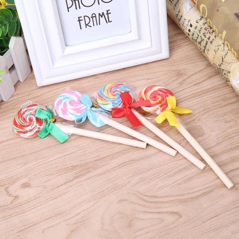 

W3JD 4 pcs/lot Novelty Lollipop Ballpoint Pen Student Gift Stationery School Supplies