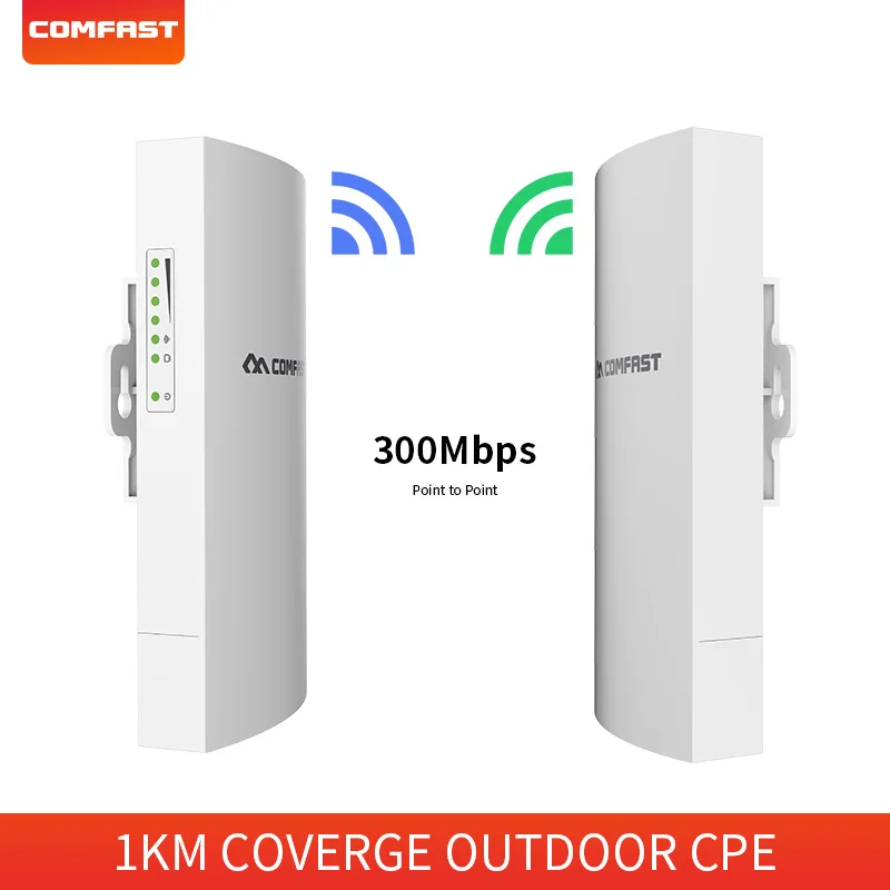 

300 Мбит/с Wi-Fi уличный мост CPE 2,4G 15 в источник питания POE 1 км стабильная передача Wi-Fi ретранслятор для проекта IP-камеры дальнего действия