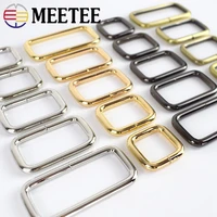 meetee 10pc 13 50mm rectangle o d rings metal belt buckles for handbag webbing strap shoes adjuster buckle clasp diy accessories