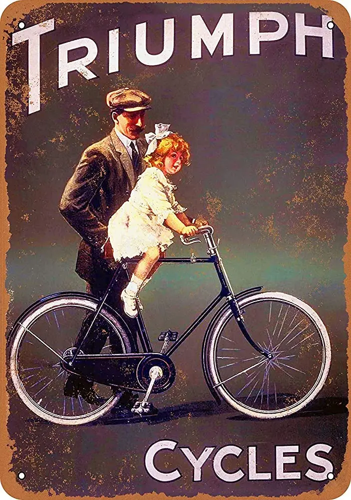 

Репродукция велосипедов XIAOFEI LOVTIN Triumph, ретро-постер, металлический жестяной знак, шикарная художественная железная живопись, бар, люди, пеще...