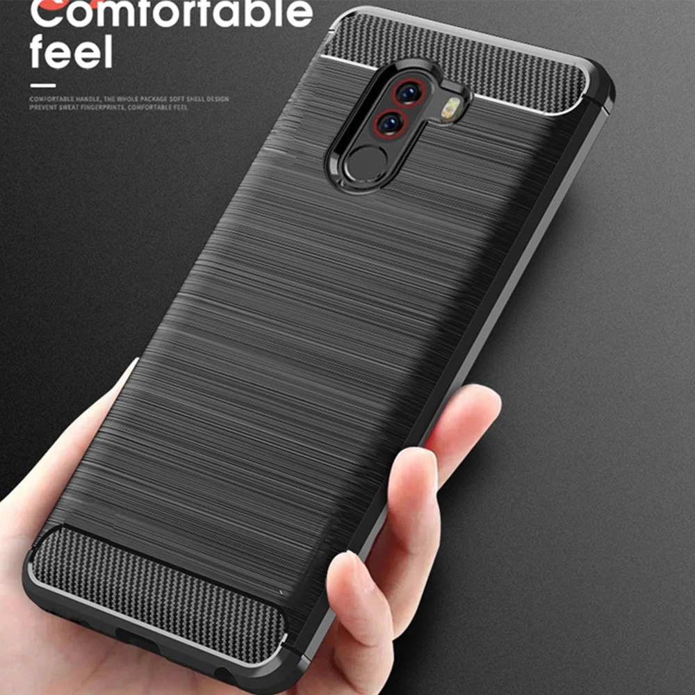 Carbon fiber Cover Shockproof Phone Case For Xiaomi Redmi Note8 Pro Pocophone F1 GO 7 K20 Mi CC9 8 8Pro Play 9 9SE |