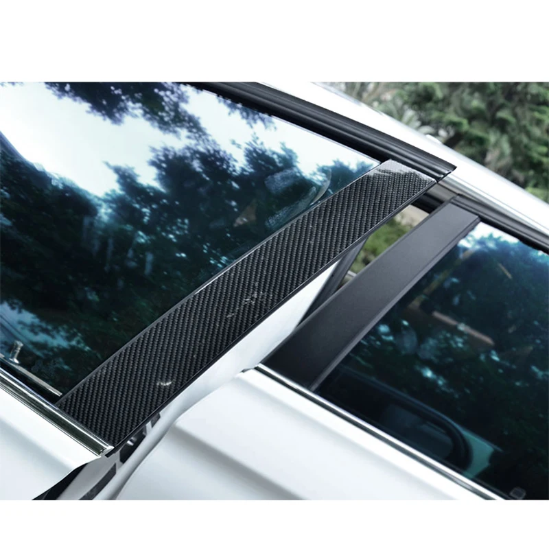 6 шт. 100% углеродное волокно средние колонны столб крышка отделка для BMW 3 серии F30