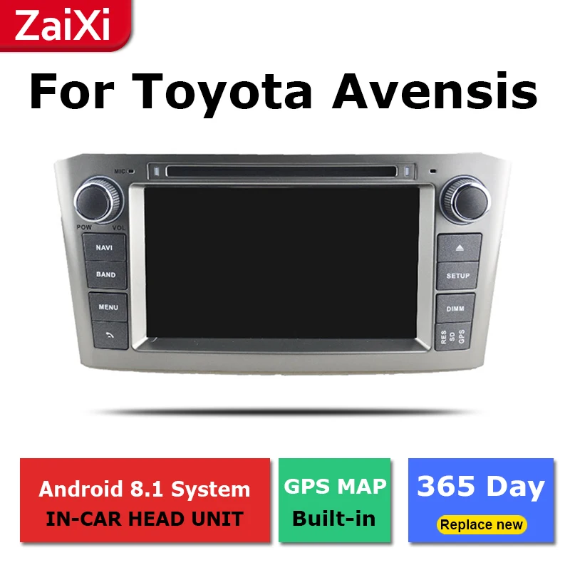 ZaiXi 2Din мультимедийный плеер для Toyota Avensis 2003 ~ 2009 Android радио GPS навигация IPS экран HiFi Wi