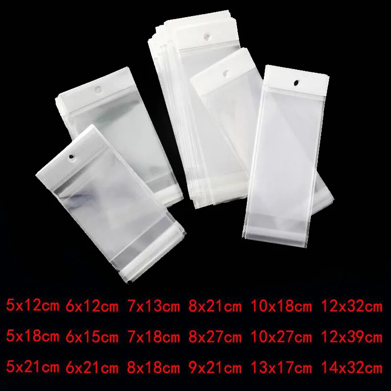 100 шт прозрачные самозапечатанные пластиковые пакеты Подарочная упаковка для