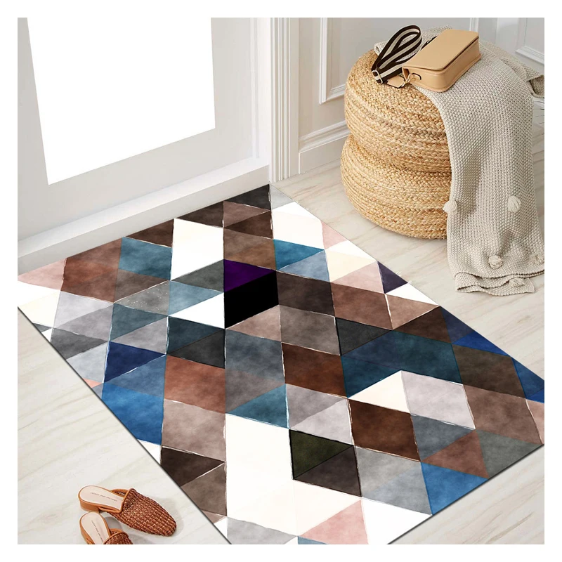 

Geometric Carpet for Living Room Anti-slip Pattern Print Indoor Area Rugs Home Floor Mat Sofa Carpets Tapis Salon Tapete Peludo