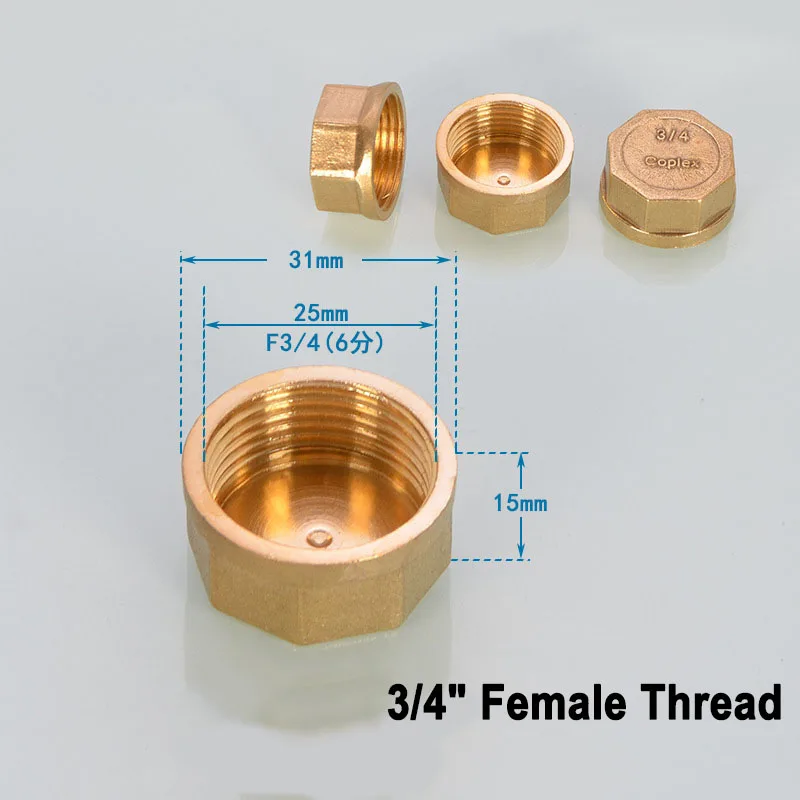 NuoNuoWell BSP 1/2 &quot3/4" 1 "латунный шестигранный мужской/женский заглушка Фланцевая