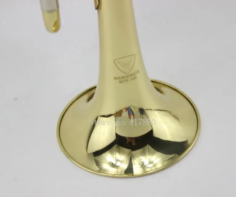 МАРЖУЭЙТ Bb Труба Высокого Качества B-бемоль Золотой Лак Пайпа Музыкальный Инструмент Игра с Мундштуком и Кейсом.