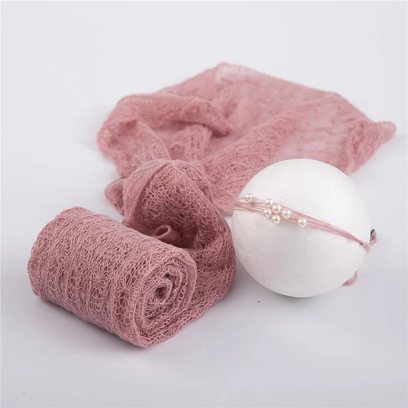 

2020 Newborn Mohair Wrap Blanket Baby Bedding Accessories Headdress Photography Photo Props Wrapped Baby Soft Swaddle Blankets