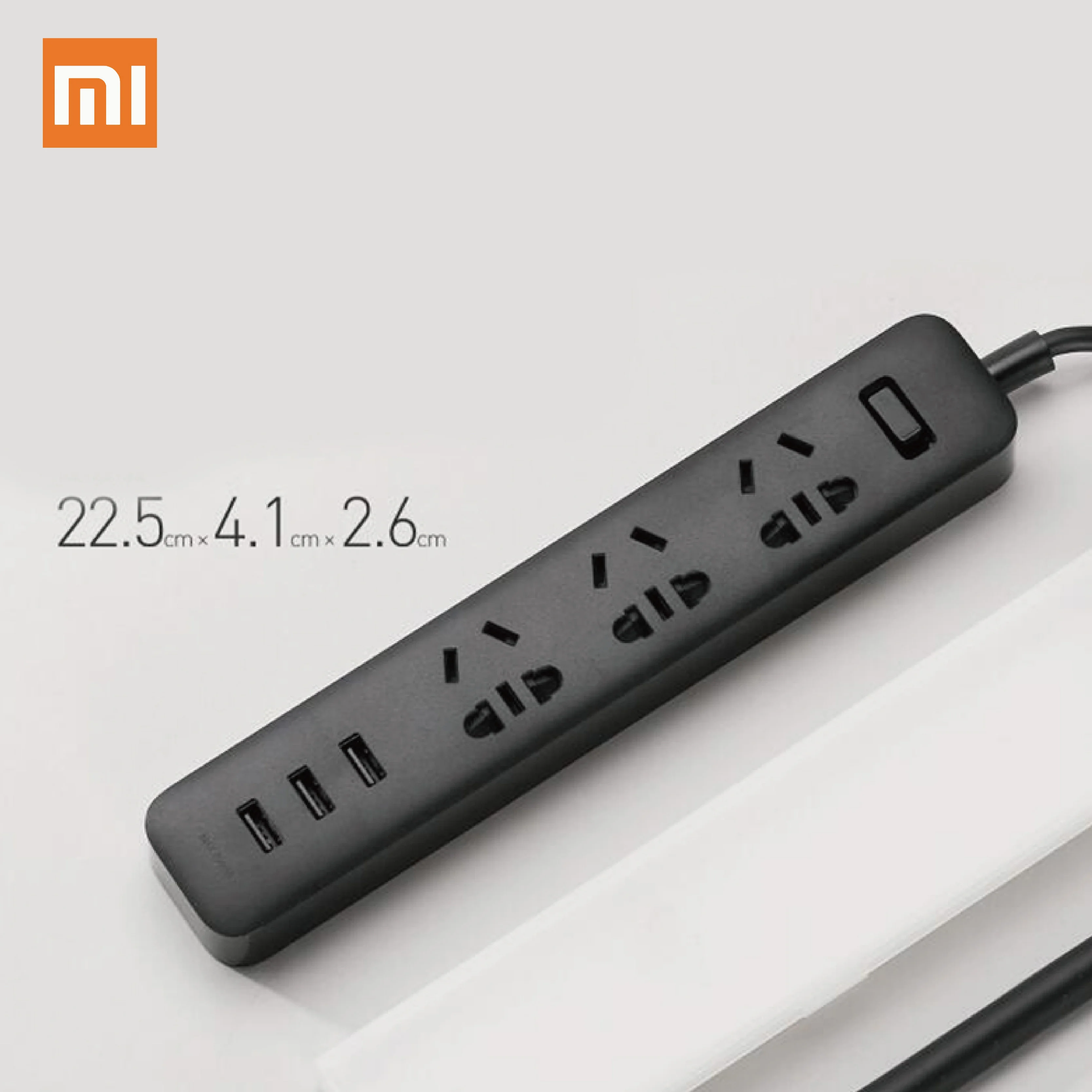 Оригинальная лента питания Xiaomi 3 USB + гнезда электронный адаптер для быстрой