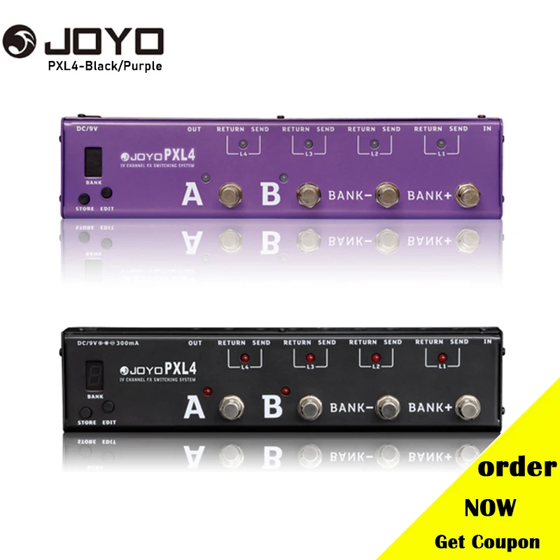 JOYO PXL4 гитарная педаль 4 петли программируемый группировка Системы эффектов лупер