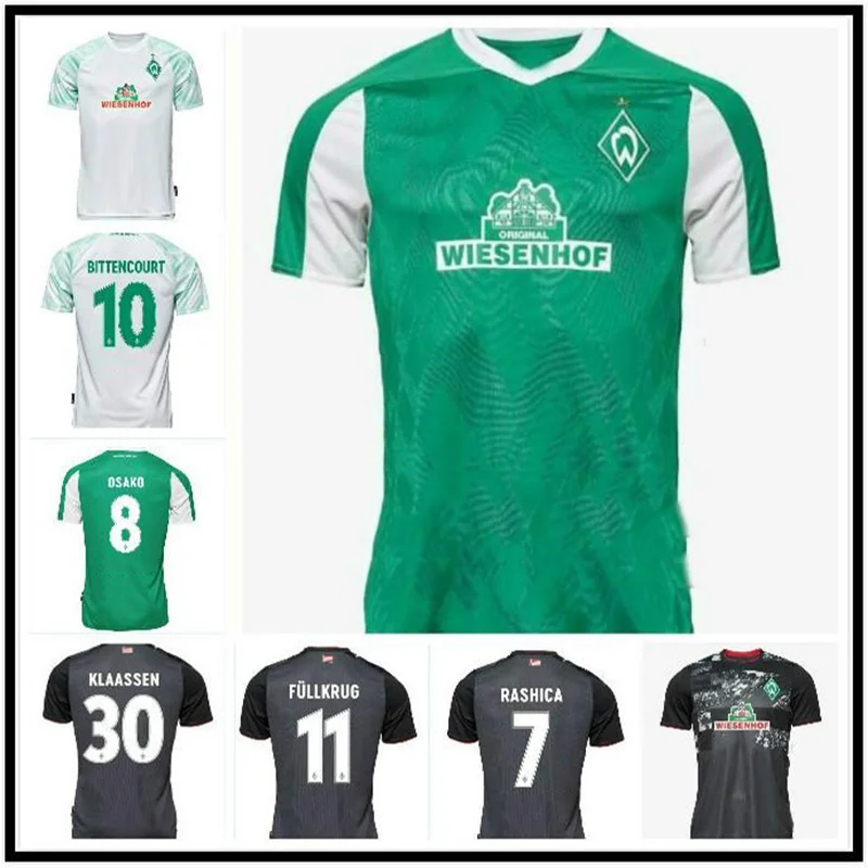 

2020 2021 Sv Werder Bremen 3rd City Camisa Men Bittencourt Klaassen M.eggestein Osako Selke Rashica Shirt