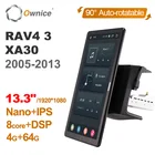 Автомагнитола Ownice для Toyota, мультимедийный проигрыватель с возможностью поворота на 1920*1080, 13,3 дюйма, Android 10,0, для Toyota RAV4 3 XA30 2005 2013, Типоразмер 1DIN