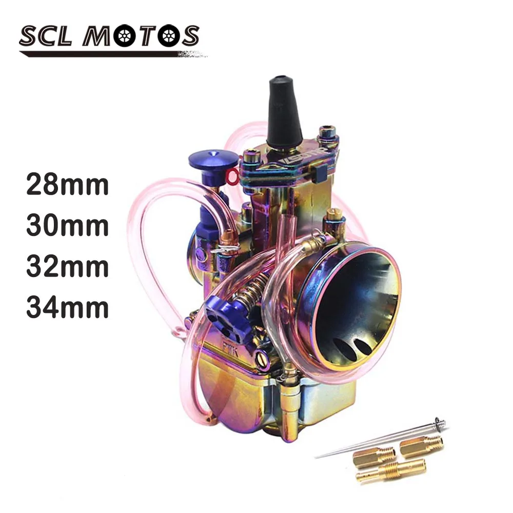 

SCL MOTOS Motorcycle ZSDTRP PWK 28 30 32 34mm Multicolor Carburetor Carb With Power Jets For 4T Racing Motor ATV Kart Dirt Bike