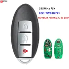 Дистанционный ключ KEYECU FSK 315 МГц ID46 PCF7952A Fob для Nissan Tiida Livina Versa Maxima Sunny Teana Sylphy Sentra 2005-2008 TWB1U771