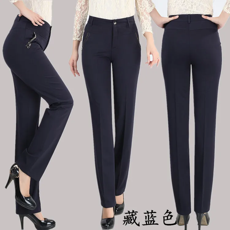 Полный Длина повседневные штаны с эластичной резинкой на талии женские сумки