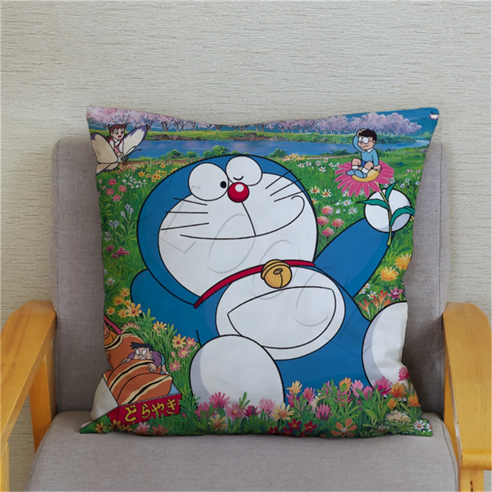 Наволочка с рисунком аниме Дораэмон Милая Детская кровать в стиле робот дорожный
