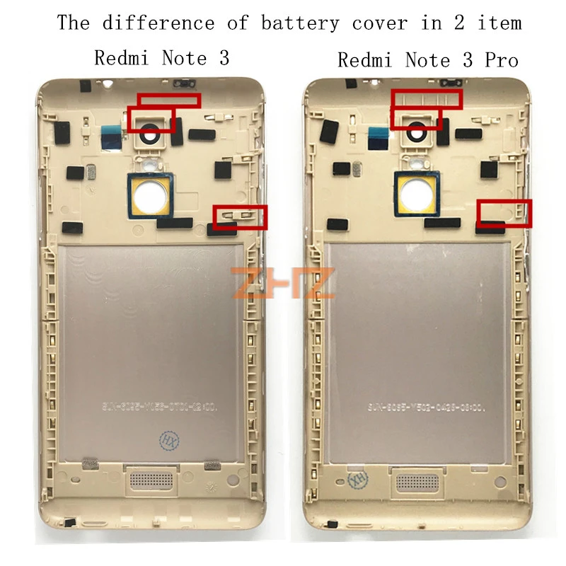 Задняя крышка батарейного отсека для Xiaomi Redmi Note 3/ 3 Pro + боковой держатель карт |