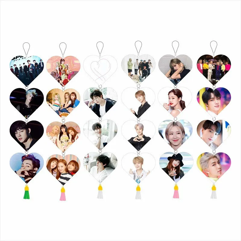 1 шт. Kpop Bangtan Boys JK V SUGA BP LISA Rose Twice GOT7 Love Photo Listing String легко носить с собой фоновое