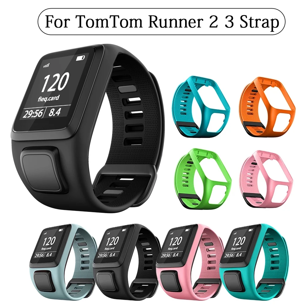 

Для TomTom Runner 2 3 Свеча зажигания 3 GPS 3 спортивный сменный ремешок на запястье серии Tom 2 3 силиконовые смарт-аксессуары браслет Correa