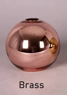 Brass Color Glass Обновленная кухня Остров подвесной светильник современный зеркальный стеклянный шариковая Подвесная лампа Лофт декорация зала подвеска Золотой серебристый блеск - Цвет корпуса: Brass Color Glass